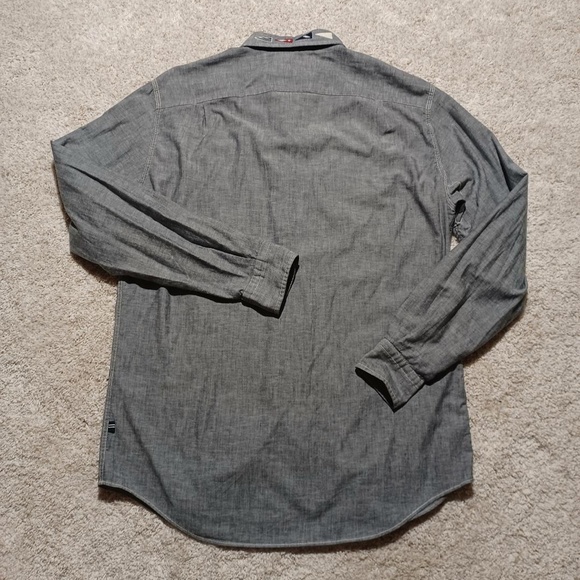 NAUTICA Mens N83 Long Sleeve Chambray Shirt - Picture 2 of 6